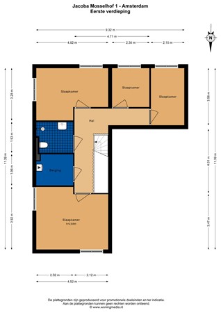 Floorplan - Jacoba Mosselhof 1, 1065 WB Amsterdam
